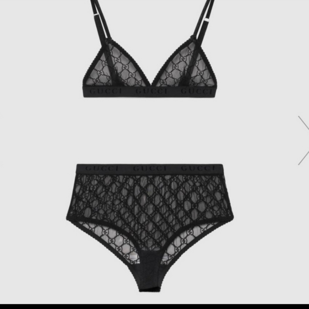 GUCCI Logo Black Undergarment Set🖤⚘